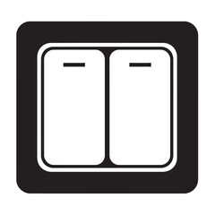 black and white silhouette of a schakelaar vector on a white background