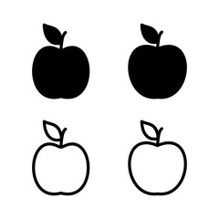 Apple icon vector illustration. Apple sign and symbols for web design.