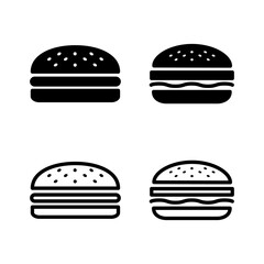 Burger icon vector illustration. burger sign and symbol. hamburger