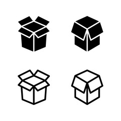 Box icon vector illustration. box sign and symbol, parcel, package
