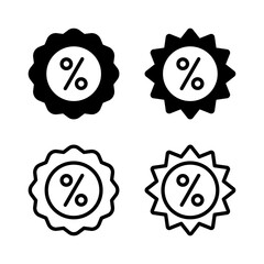 Discount icon vector illustration. Discount tag sign and symbol