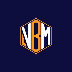 VBM Modern Hexagon Monogram Logo Design – Geometric Lettermark Vector Template