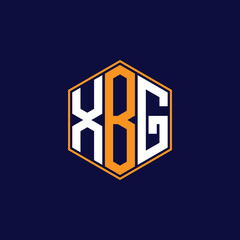 XBG Modern Hexagon Monogram Logo Design – Geometric Lettermark Vector Template