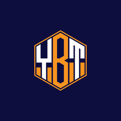 YBT Modern Hexagon Monogram Logo Design – Geometric Lettermark Vector Template
