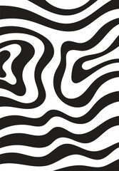 Illustration design wall art wave line strip