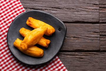 Carimañola or fried caribañola typical of Panama and the Caribbean region of Colombia