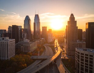 City skyline at sunset (1)