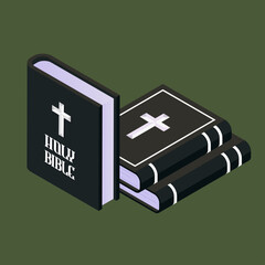 Modern Bible Book Icons 3D Sketch