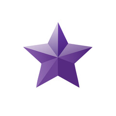 Obraz premium A three dimensional purple star with sharp points and gradient shading