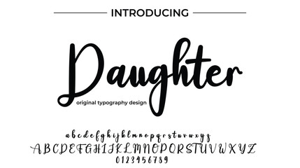 Daughter - Elegant Script Font for Smooth Handwritten Design and Creative Typography