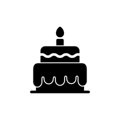 Cake icon vector for web and mobile app. Cake sign and symbol. Birthday cake icon