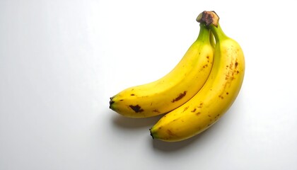 Two ripe bananas on a white background (1)