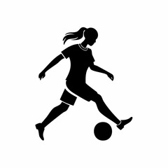 Obraz premium vector silhouette of a person playing football