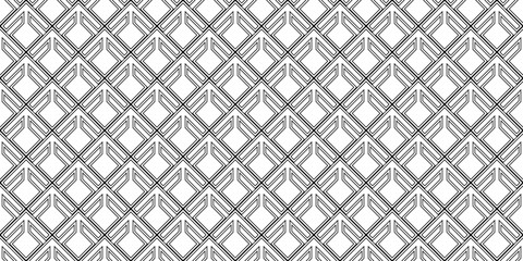 black white Japanese arrowhead seamless pattern