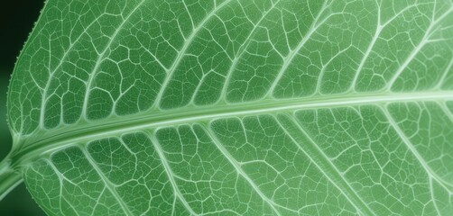 Pothos Unveiled  X Ray Photograph of Leaf Veins in Soft Green, Minimal Art