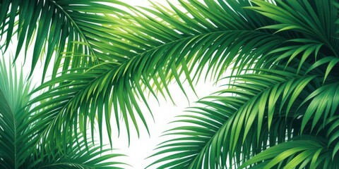 Fototapeta premium Jungle Escape Detailed Palm Leaf Texture in a Vibrant Green Hues Nature Inspired Backdrop