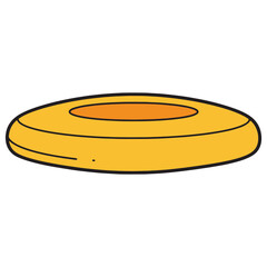 A Simple Yellow Flying Disc TOY for Outdoor Recreation and Fun