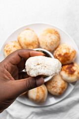 Overhead view of masa, top view of food from northern nigeria masa rice cake