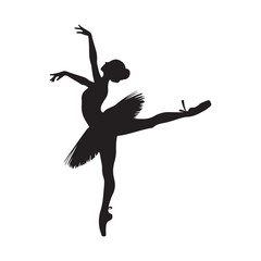 Fashionable Female Silhouette with Pin-Up Style