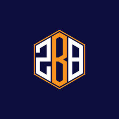 ZBB, Modern Hexagon Monogram Logo Design – Geometric Lettermark Vector Template