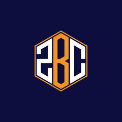 ZBC Modern Hexagon Monogram Logo Design – Geometric Lettermark Vector Template