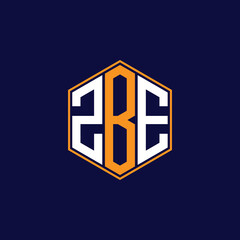 ZBE Modern Hexagon Monogram Logo Design – Geometric Lettermark Vector Template