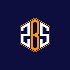ZBS Modern Hexagon Monogram Logo Design – Geometric Lettermark Vector Template