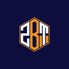ZBT Modern Hexagon Monogram Logo Design – Geometric Lettermark Vector Template