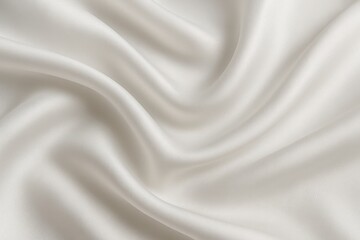 Obraz premium Elegant white silk fabric with fine linear pattern softly draped macro texture