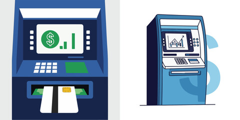 Automated Teller Machines with Financial Data, Money, and Bank Card