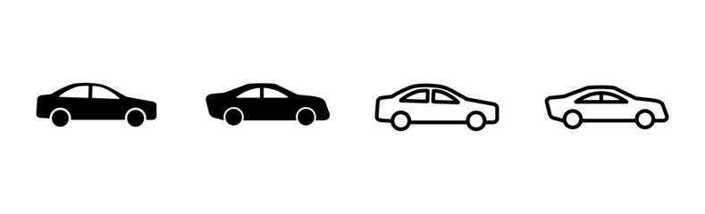 Fototapeta premium Car icon set. car vector icon. small sedan