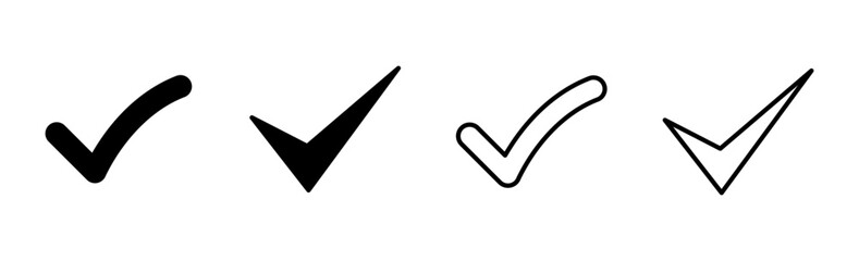 Check mark icon set. Check mark icon. Tick mark symbol vector © AAVAA
