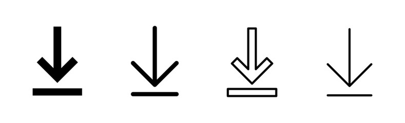 Download icon set. Download vector icon
