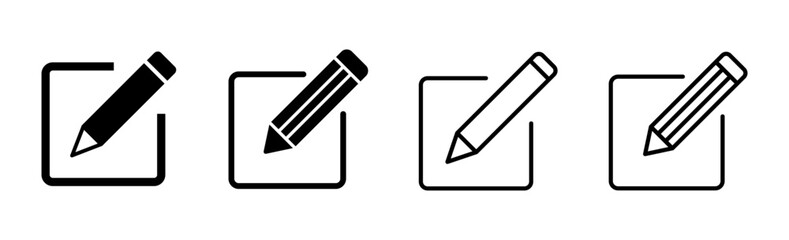Edit icon set. edit document icon. edit text icon. pencil. sign up