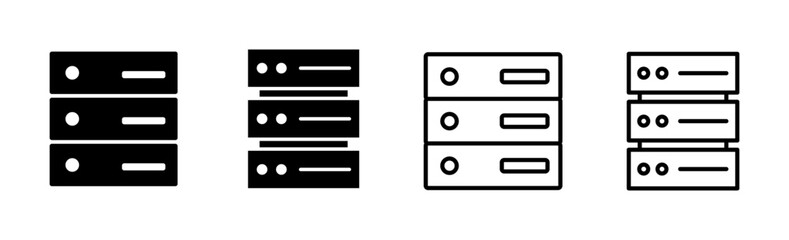 Database icon set. database vector icon
