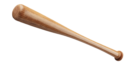 wooden baseball bat isolated on transparent background