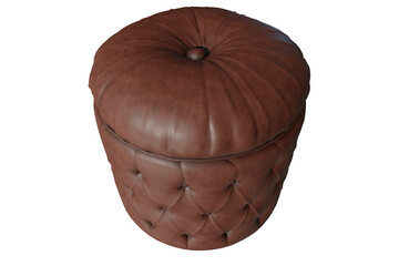 
Round Tufted Ottoman with Storage 3D Model Isolated