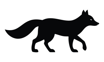 Obraz premium Fox Silhouette – Wild Animal Vector Illustration