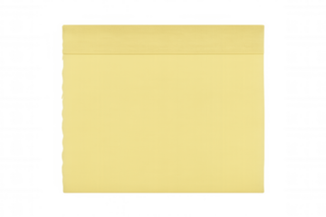 Yellow square sticky note for various purposes like memos, reminders, and quick messages on a transparent background