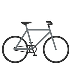 Obraz premium Simple Gray Bicycle Illustration.