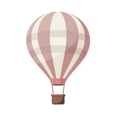 Obraz premium Striped Hot Air Balloon Illustration.