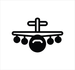 Airport set of web icons in line style. Air travel icons including plane, ticket, passport, luggage, transport, check-in, pilot, stewardess, duty free shop. Editable stroke. Vector illustration