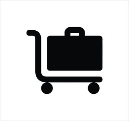 Airport set of web icons in line style. Air travel icons including plane, ticket, passport, luggage, transport, check-in, pilot, stewardess, duty free shop. Editable stroke. Vector illustration