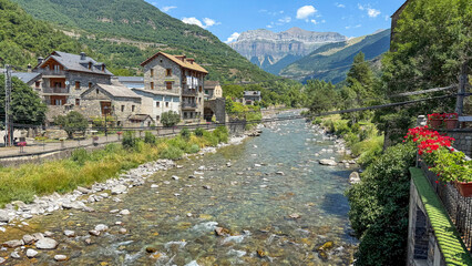 Town of Broto, Huesca, Aragonese Pyrenees, Spain.