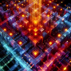 Particle Heatmap Visualization with Glowing Intensity
