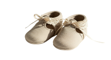 baby shoes on white background