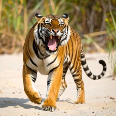 Obraz premium Tiger in the sand