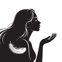 Elegant Female Profile Vector
