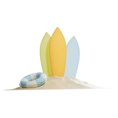 summer_vacation_tropical-3d_sand_beach_lifesaver_and_surf_table