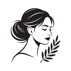 Elegant Woman Profile Silhouette